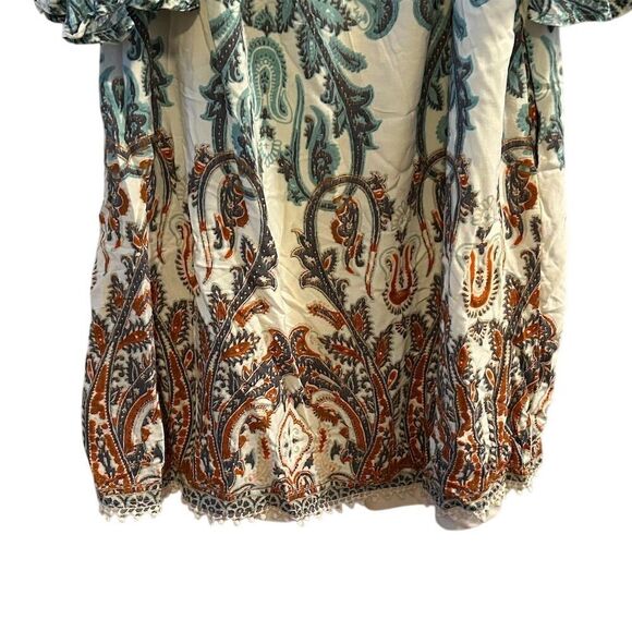EST. 1946 Plus Size 22 Boho Chic Paisley Off-Shoulder Dress Multicolor - Picture 13 of 16